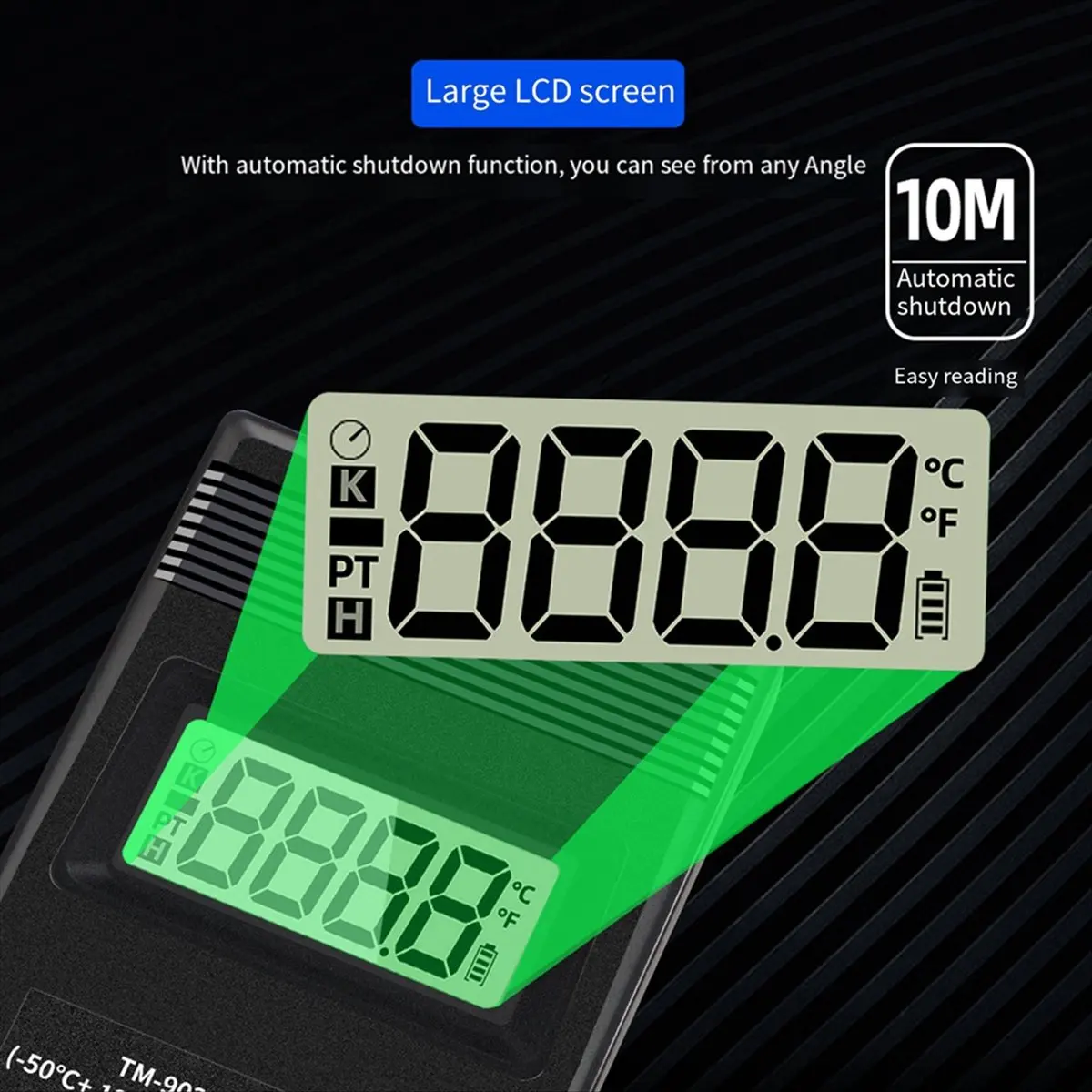 (CNIM) TM-902C K Type Digital LCD Temperature Detector -50℃ to 1300℃ Thermometer Industrial Thermodetector Meter
(CNIM) TM-902C K Type Digital LCD Temperature Detector -50℃ to 1300℃ Thermometer Industrial Thermodetector Meter