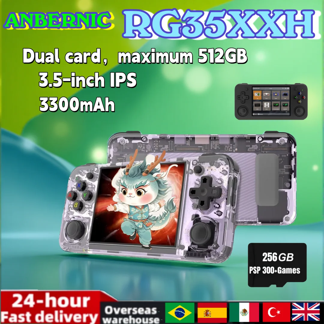 ANBERNIC RG35XX H Handheld Game Console 3.5''IPS Screen Linux System RG35XXH HDMI Output Retro Video Simulator Console Kids Gift
ANBERNIC RG35XX H Handheld Game Console 3.5''IPS Screen Linux System RG35XXH HDMI Output Retro Video Simulator Console Kids Gift