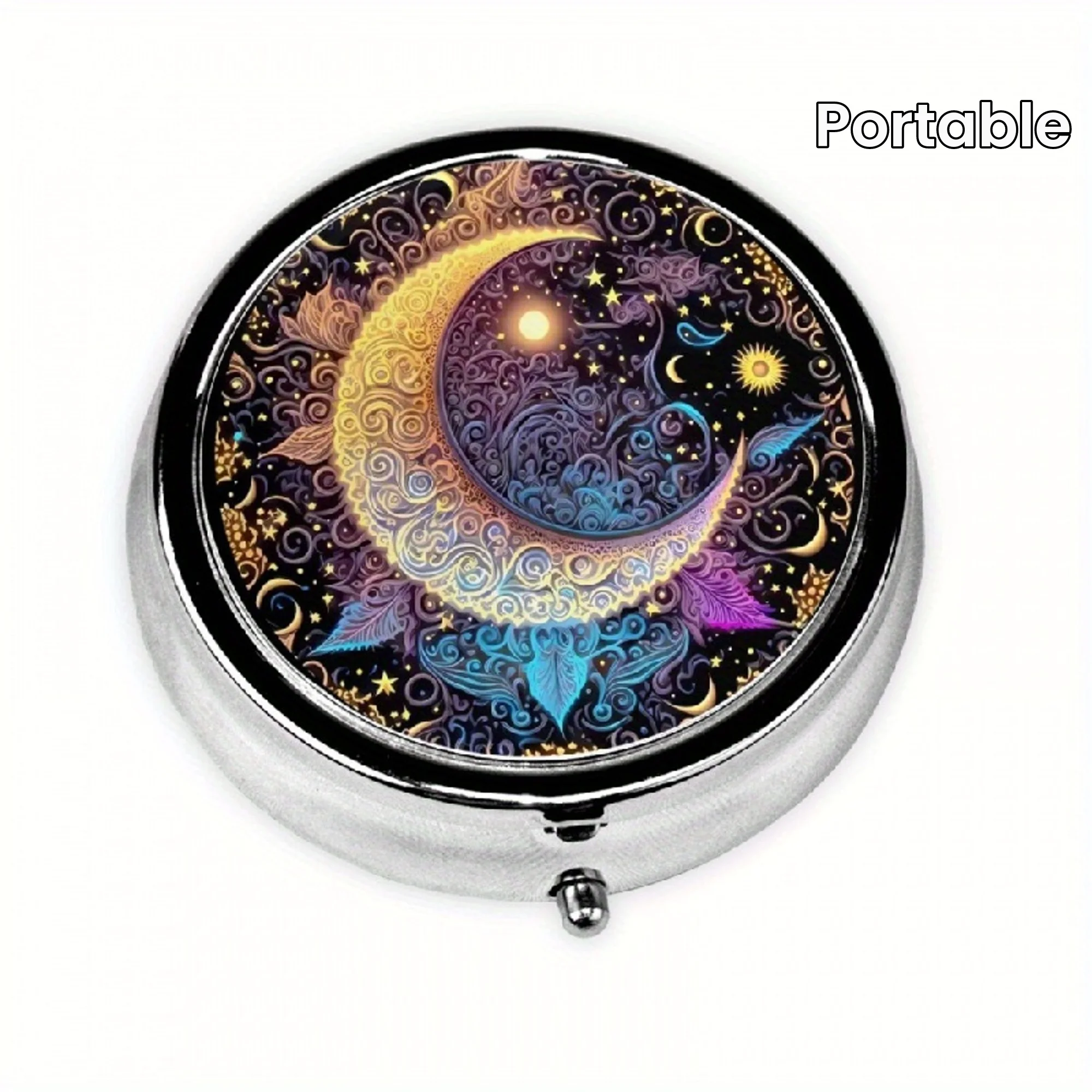 Retro mysterious cartoon pattern moon embroidery compartment portable medicine box,medicine box for pocket or purse
Retro mysterious cartoon pattern moon embroidery compartment portable medicine box,medicine box for pocket or purse