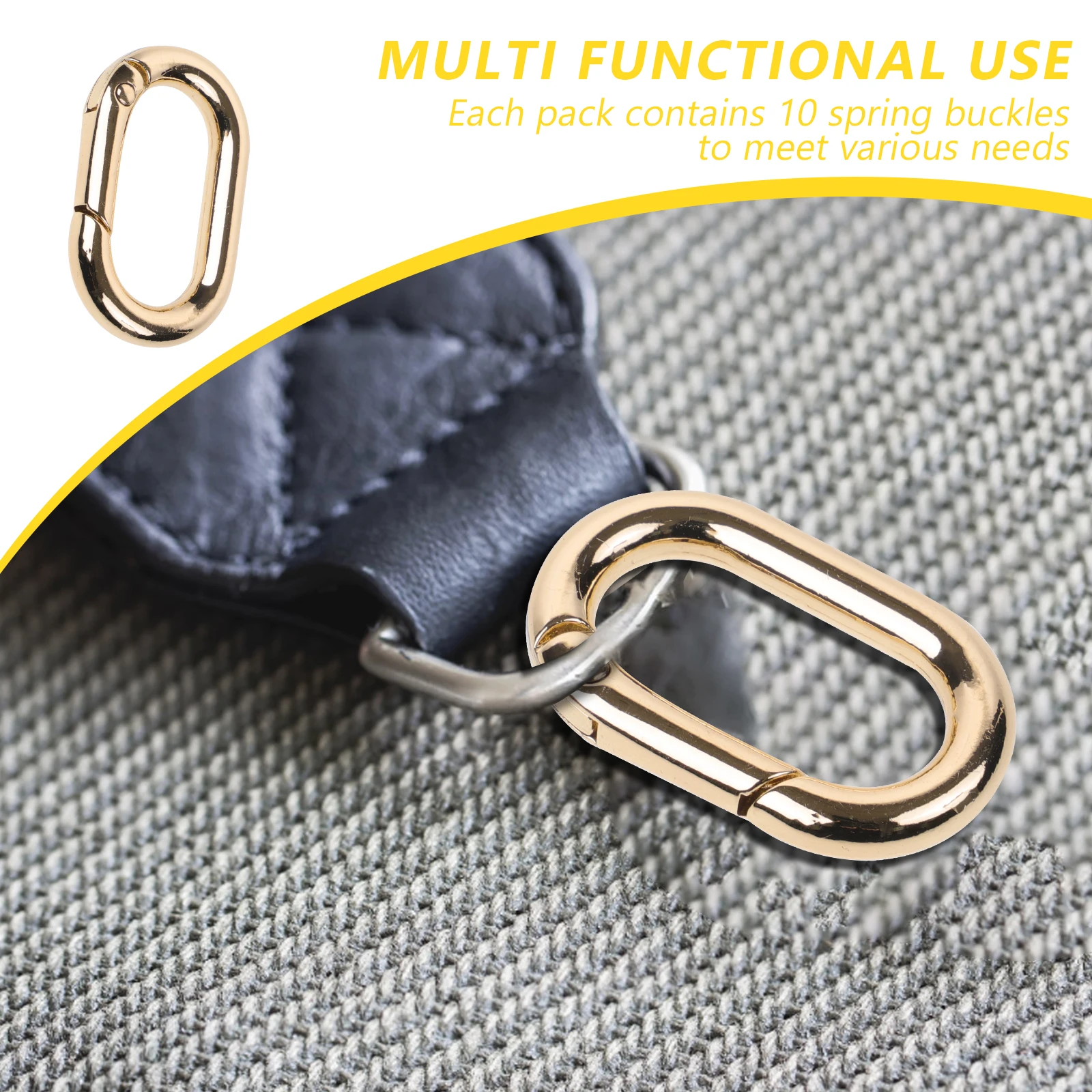 10pcs Oval Spring Clasp Metal Snap Hook Buckle For Diy Crafts Keychain Dog Leash Bag Hardware Accessories Replacement Part
10pcs Oval Spring Clasp Metal Snap Hook Buckle For Diy Crafts Keychain Dog Leash Bag Hardware Accessories Replacement Part