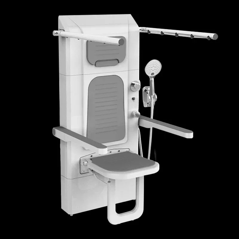 Sittingthermostatic shower Multifunctional wall-mounted sitting bath for the elderly Bathing device Chair folding shower armrest
Sittingthermostatic shower Multifunctional wall-mounted sitting bath for the elderly Bathing device Chair folding shower armrest