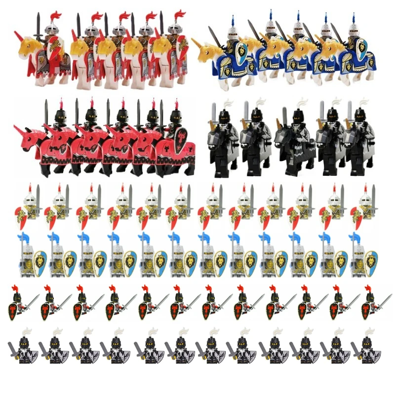 Medieval Series Blue Black Red and Yellow Lion Knights Generals Soldiers War Horses Shields Swords – Assembly Building Toy Gift
Medieval Series Blue Black Red and Yellow Lion Knights Generals Soldiers War Horses Shields Swords – Assembly Building Toy Gift