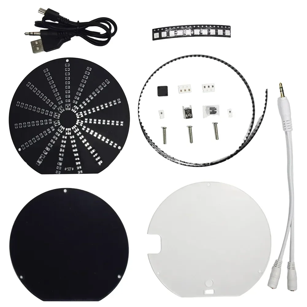 Electronic Learning Kit For LED Music Spectrum Display DIY Music Spectrum LED Display Full Color LED Circular Audio Visualizatio
Electronic Learning Kit For LED Music Spectrum Display DIY Music Spectrum LED Display Full Color LED Circular Audio Visualizatio