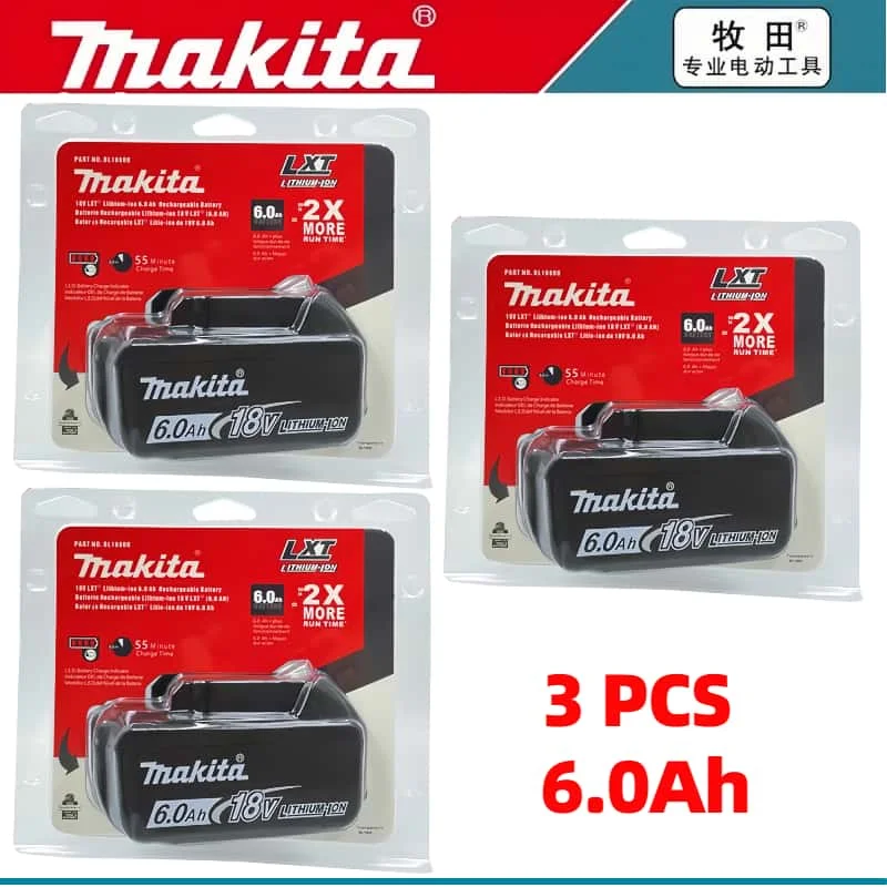 6Ah Makita Genuine 18V Battery Rechargeable Power Tools Battery18V Makita LXT BL1860B BL1860 BL1850 with LED Li-ion Replacement
6Ah Makita Genuine 18V Battery Rechargeable Power Tools Battery18V Makita LXT BL1860B BL1860 BL1850 with LED Li-ion Replacement