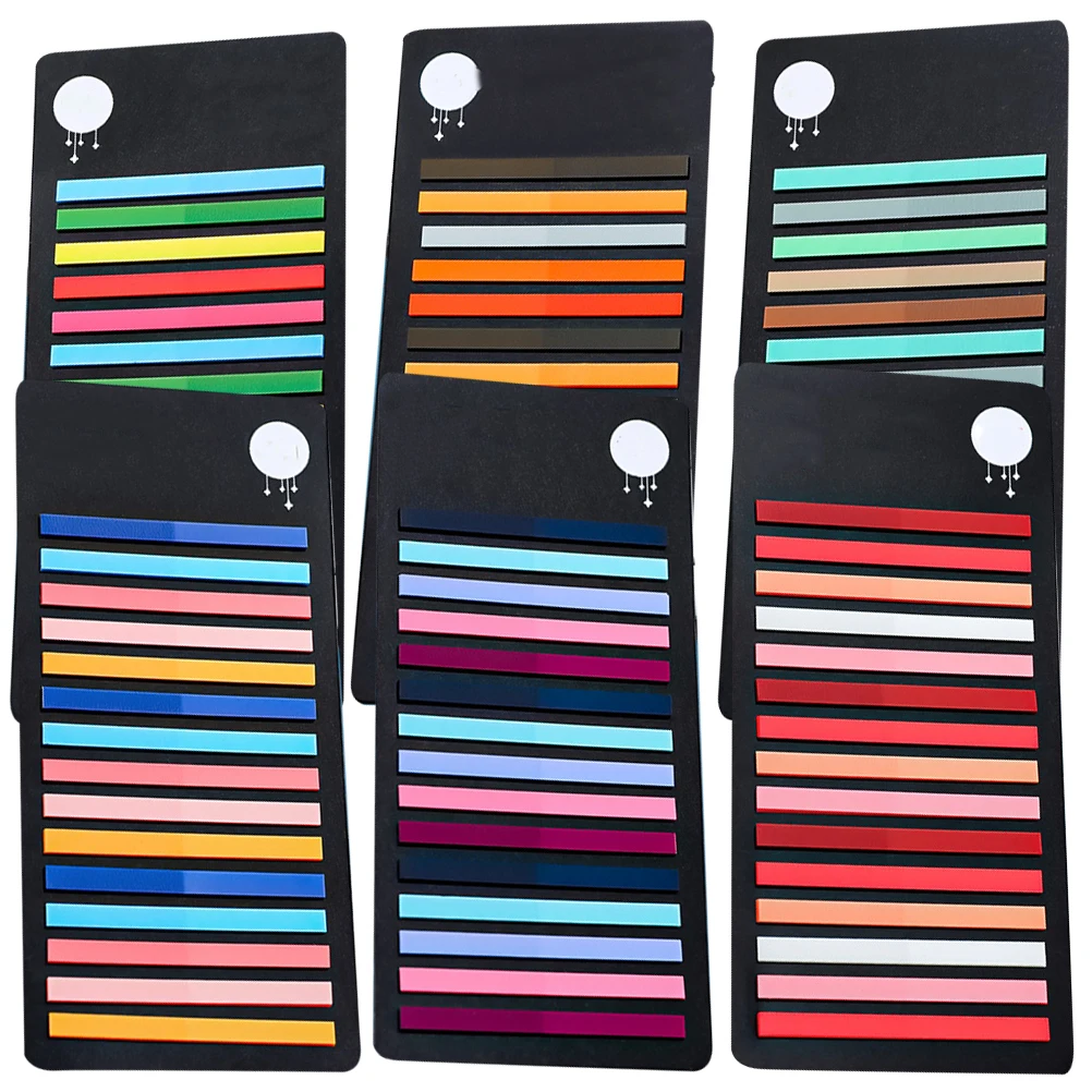 6pcs Colored Reading Markers Book Tabs Transparent Assorted Colors for Books Sentence Highlighting Notebook
6pcs Colored Reading Markers Book Tabs Transparent Assorted Colors for Books Sentence Highlighting Notebook