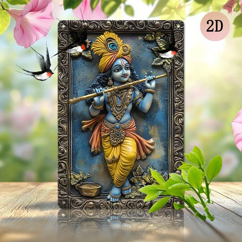 Lord Krishna Playing The Flute - Classic Aluminum Wall Art, 8x12 Inch | Durable & Rust-Free Metal Sign for Home, Office Decor
Lord Krishna Playing The Flute - Classic Aluminum Wall Art, 8x12 Inch | Durable & Rust-Free Metal Sign for Home, Office Decor