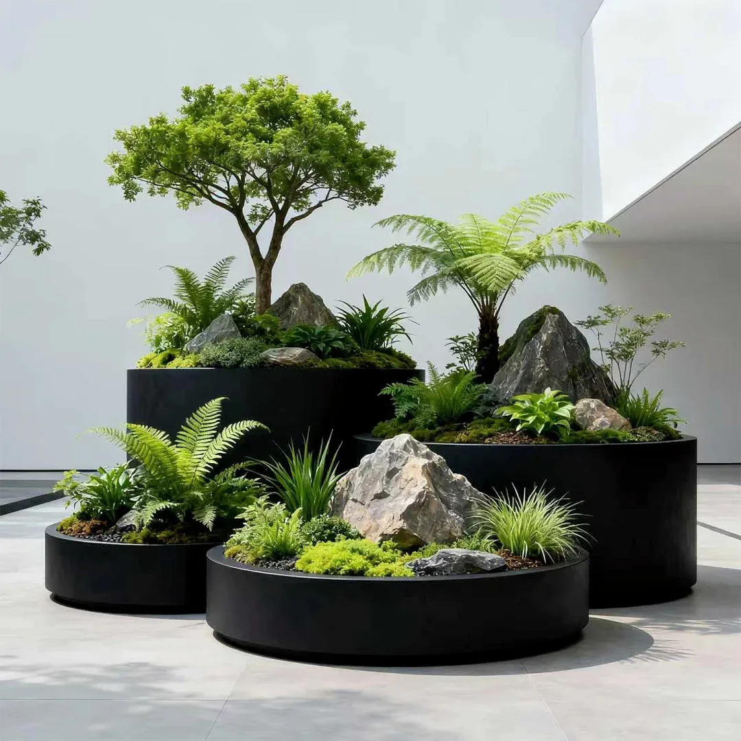 *Customized Fiberglass Flower Pots, Round Flower Boxes for Shopping Malls, and Large Indoor and Outdoor Flower Pot Combinations
*Customized Fiberglass Flower Pots, Round Flower Boxes for Shopping Malls, and Large Indoor and Outdoor Flower Pot Combinations