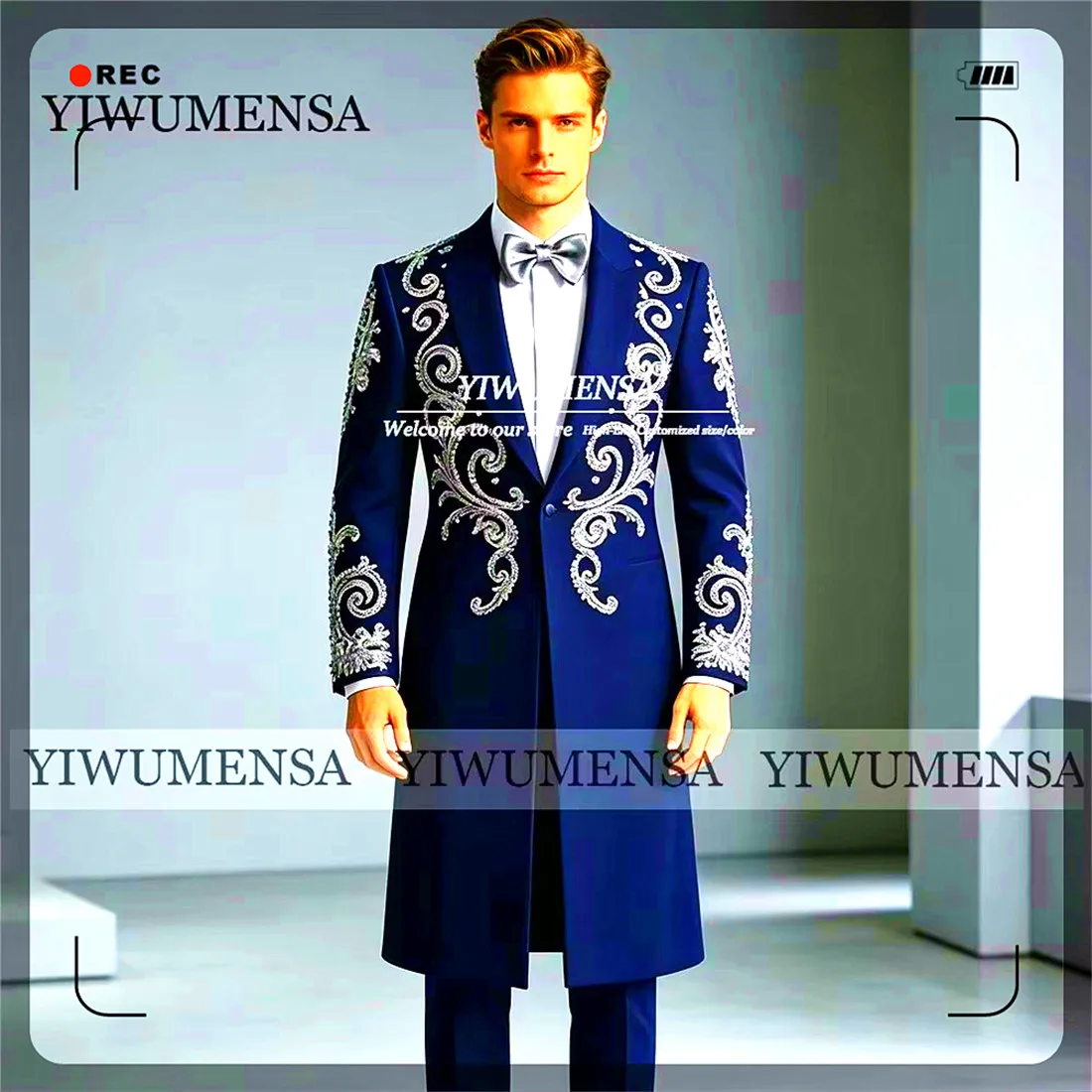 Luxury Beaded Stones Wedding Suit For Man Single Breasted Prom Blazer Long Customized 2 Piece Sets Groom Tuxedo Attire Men Dress
Luxury Beaded Stones Wedding Suit For Man Single Breasted Prom Blazer Long Customized 2 Piece Sets Groom Tuxedo Attire Men Dress