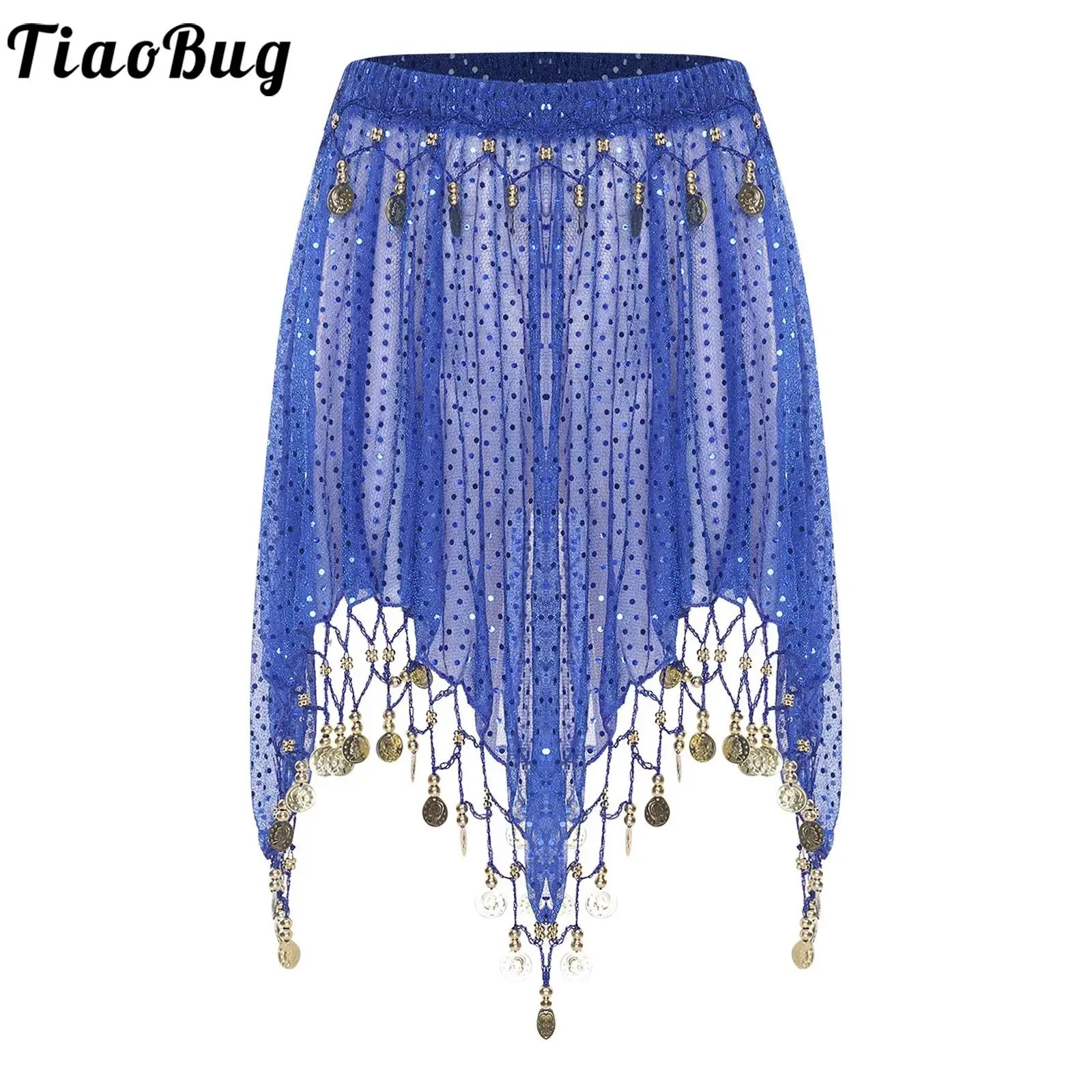 Women Belly Dance Hip Scarf Dance Costume Bellydance Tassel Sequined Sheer Mesh Irregular Hem Skirts for India Dance Folk Dance
Women Belly Dance Hip Scarf Dance Costume Bellydance Tassel Sequined Sheer Mesh Irregular Hem Skirts for India Dance Folk Dance