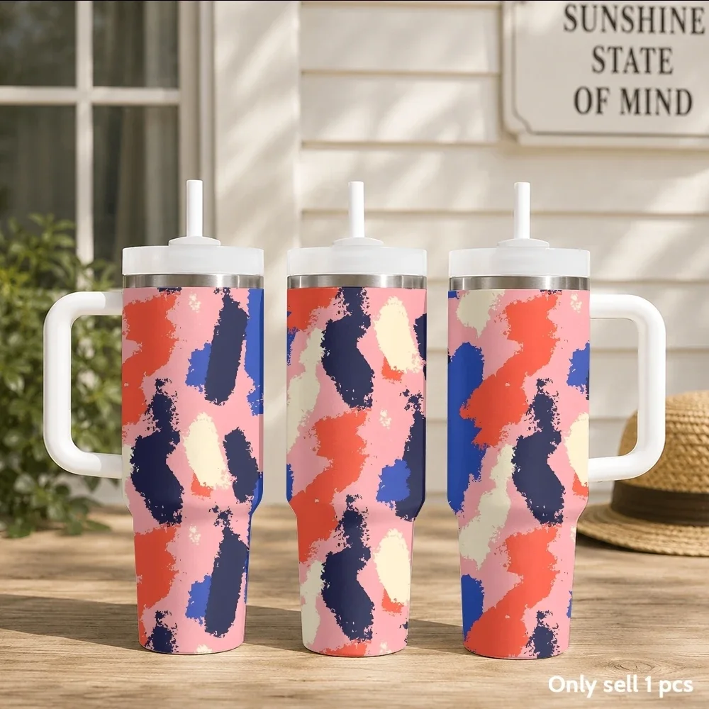 Artistic Paint Strokes Vacuum Flasks 40oz Portable Stainless Steel Tumbler with Handle Straw Double Wall Vacuum Insulated Mug
Artistic Paint Strokes Vacuum Flasks 40oz Portable Stainless Steel Tumbler with Handle Straw Double Wall Vacuum Insulated Mug