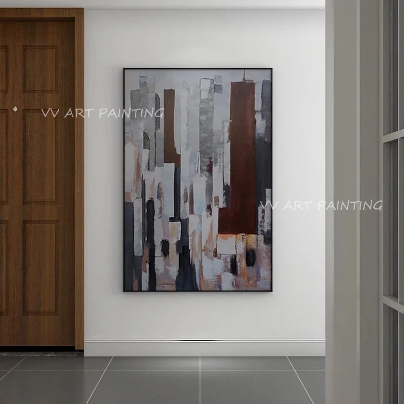 100% Handmade Abstract 2022 new year gift grey abstract landscape modern building Oil Painting For Room Decor Wall Painting
100% Handmade Abstract 2022 new year gift grey abstract landscape modern building Oil Painting For Room Decor Wall Painting