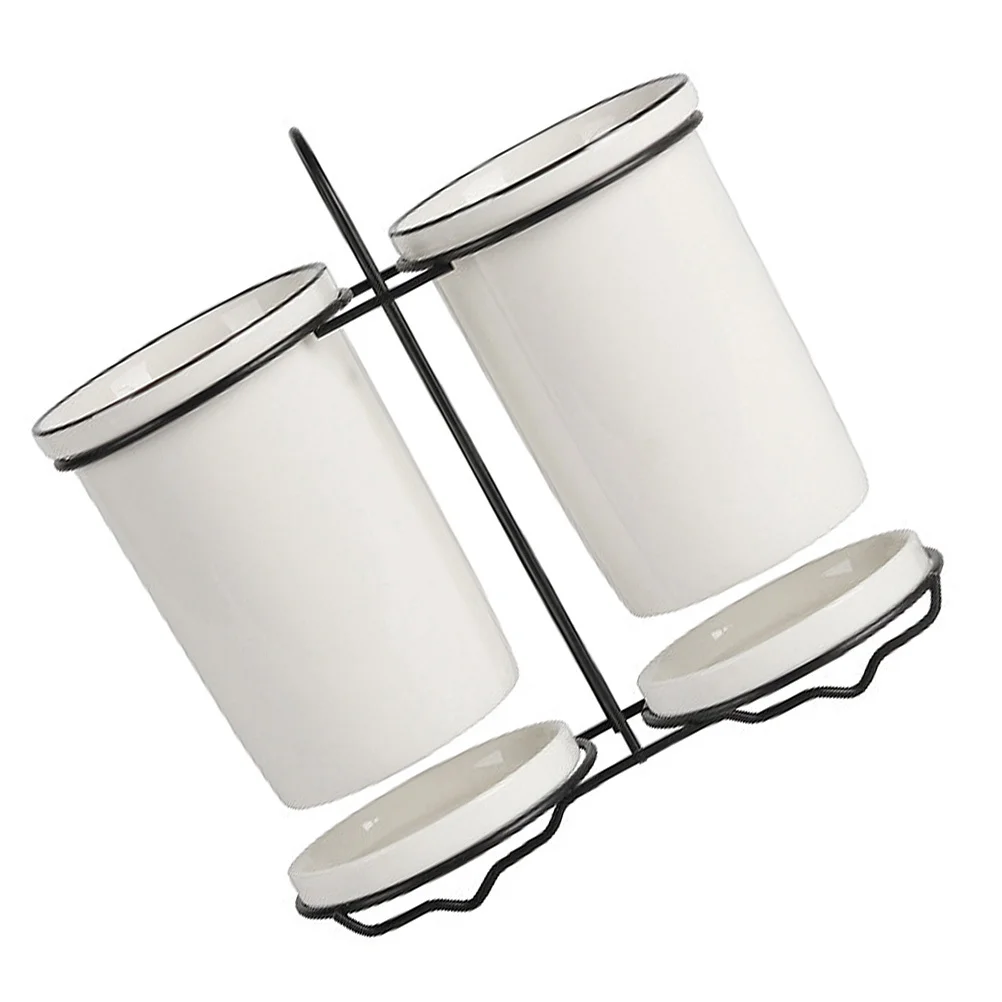 1Set Ceramic Cutlery Holder Chopsticks Stands Drainage Rack Kitchen Organizer Nonslip Fork Brackets Fork Brackets 
1Set Ceramic Cutlery Holder Chopsticks Stands Drainage Rack Kitchen Organizer Nonslip Fork Brackets Fork Brackets