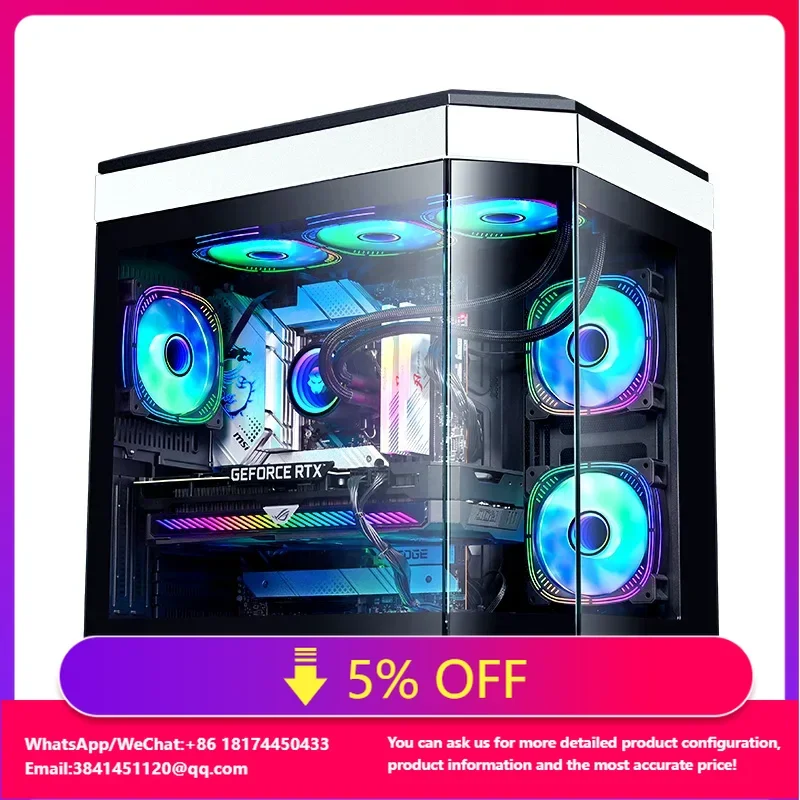 Dunao Newly Designed Fish Tank ATX PC Case Curved Tempered Glass Desktop Chassis Supports 360MM Water Cooling with Cool RGB Fans
Dunao Newly Designed Fish Tank ATX PC Case Curved Tempered Glass Desktop Chassis Supports 360MM Water Cooling with Cool RGB Fans