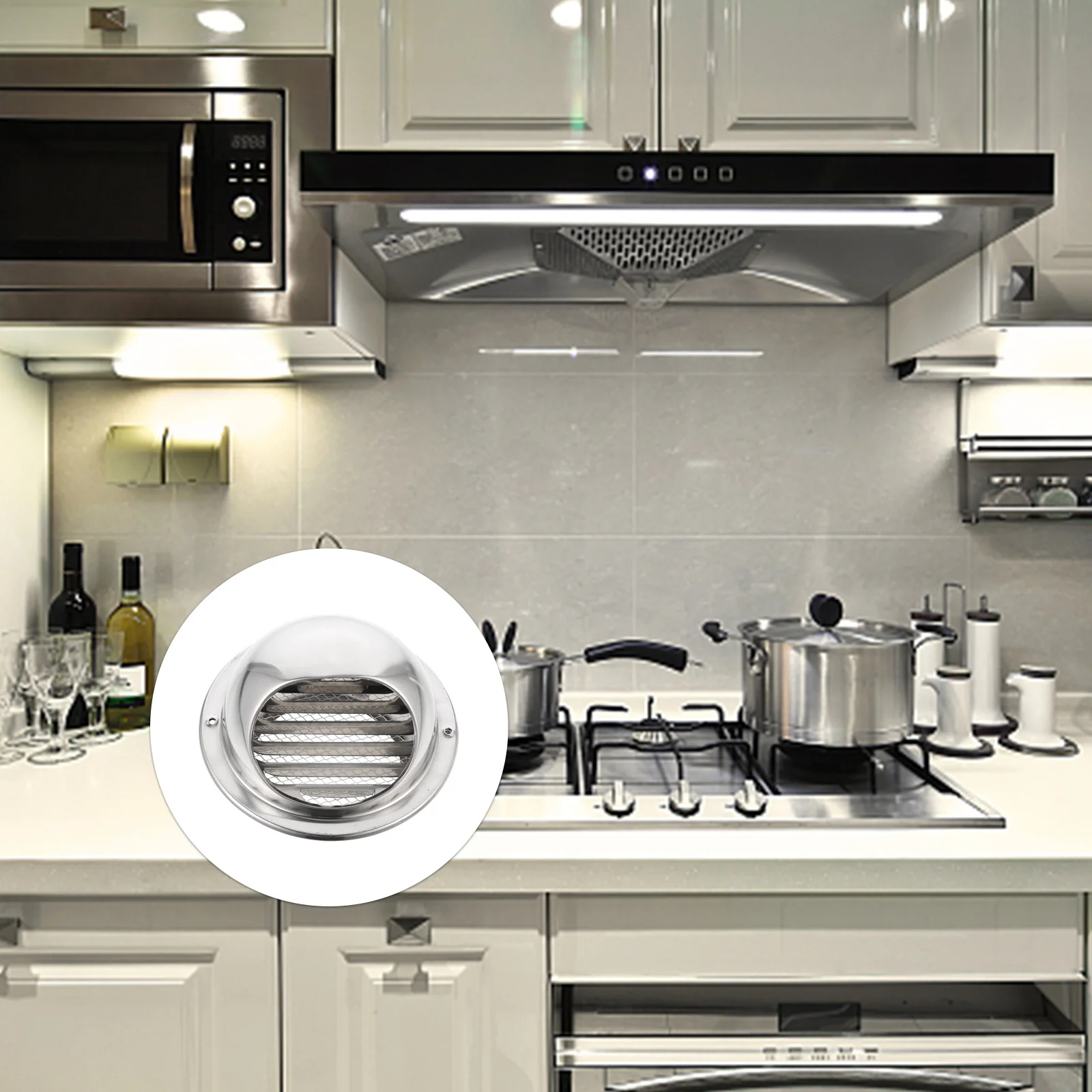1Pcs Durable Stainless Steel Vent Cap Hemispherical Exhaust Cover Rainproof Air Vent Cooker Hood Ventilation Device
1Pcs Durable Stainless Steel Vent Cap Hemispherical Exhaust Cover Rainproof Air Vent Cooker Hood Ventilation Device