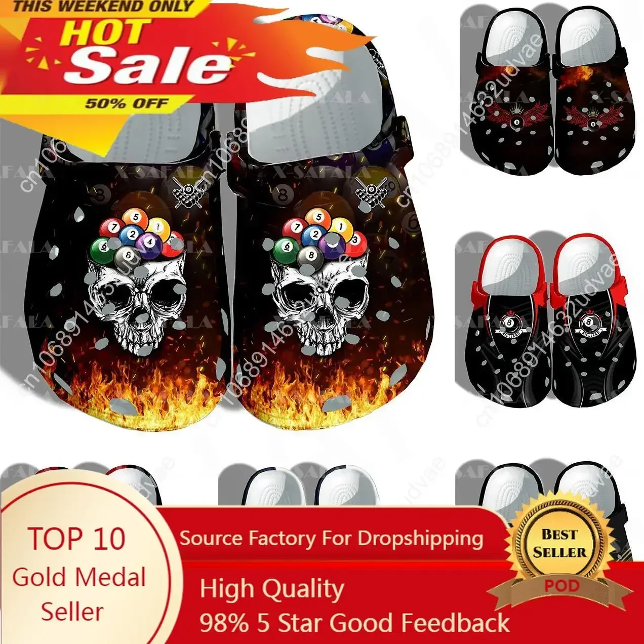 Gift Billiards Player Club Lover 3D Print Men Women Classic Clogs Slippers Shoes EVA Ligtweight Sandals Summer Beach Outdoor-5
Gift Billiards Player Club Lover 3D Print Men Women Classic Clogs Slippers Shoes EVA Ligtweight Sandals Summer Beach Outdoor-5