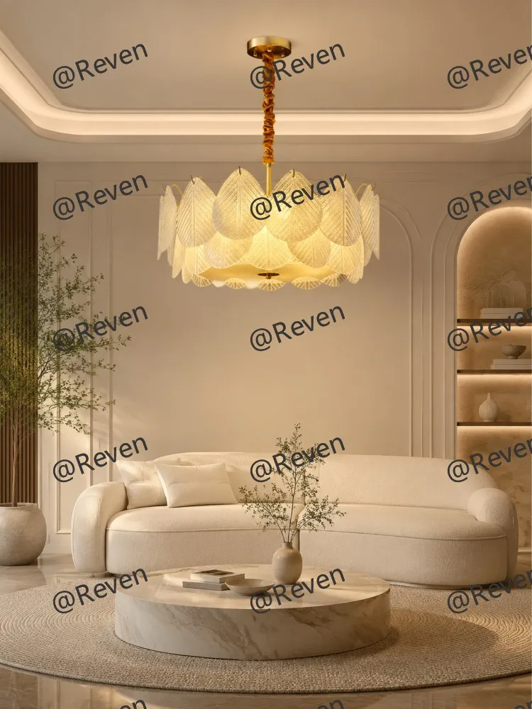 French Glass Leaf Chandelier Brass Pendant Light Modern Luxury Ceiling Lamp for Dining Room Living Room Bedroom
French Glass Leaf Chandelier Brass Pendant Light Modern Luxury Ceiling Lamp for Dining Room Living Room Bedroom