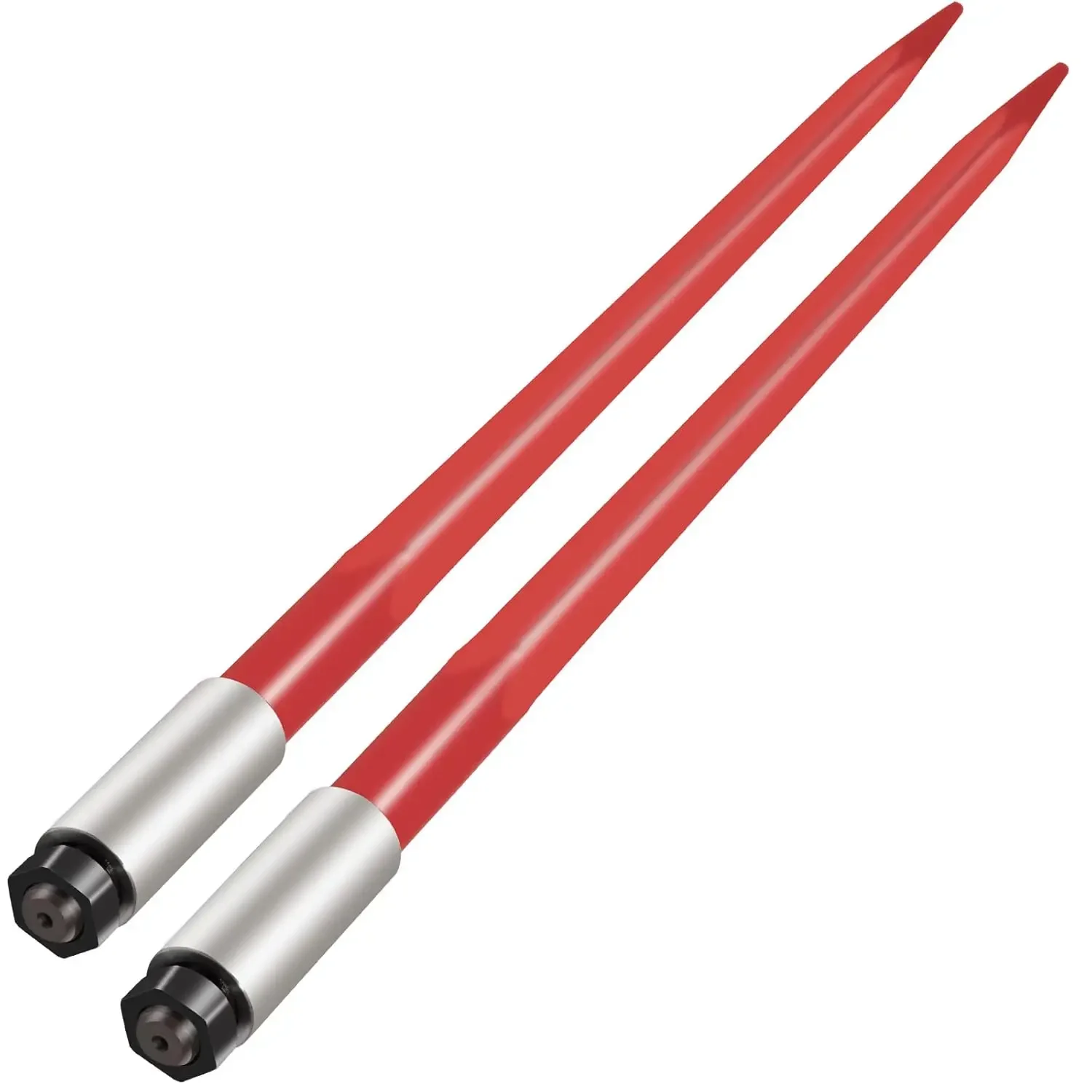 Pair Hay Spear 39" ale Spear 3000 lbs Capacity, Spike Quick Attach Square Hay Spears 1 3/4", Red Coated BForks
Pair Hay Spear 39" ale Spear 3000 lbs Capacity, Spike Quick Attach Square Hay Spears 1 3/4", Red Coated BForks