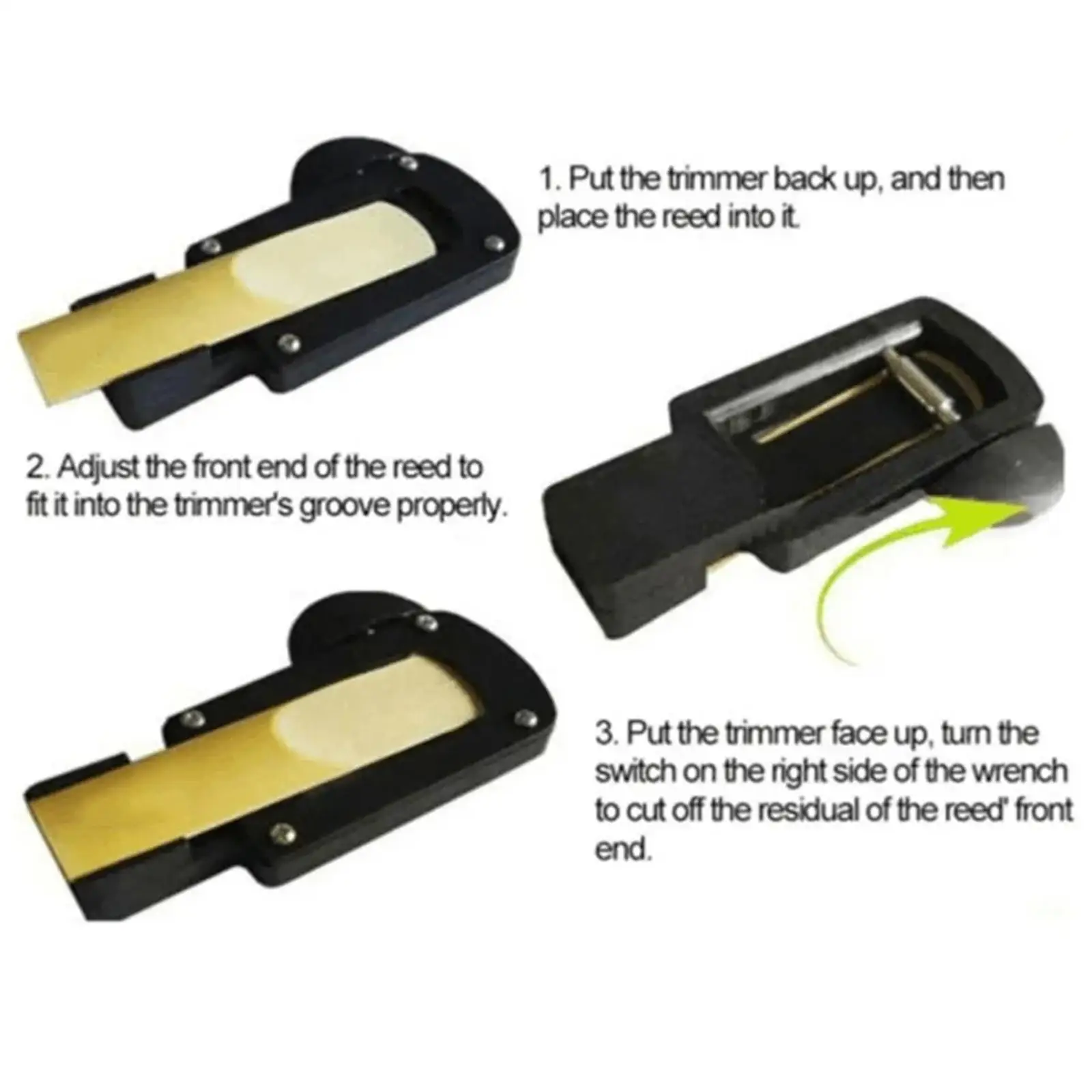 Durable Reed Cutter Woodwind Repair Kit Precise Trimming Accessory Parts for Saxophone Alto Tenor
Durable Reed Cutter Woodwind Repair Kit Precise Trimming Accessory Parts for Saxophone Alto Tenor