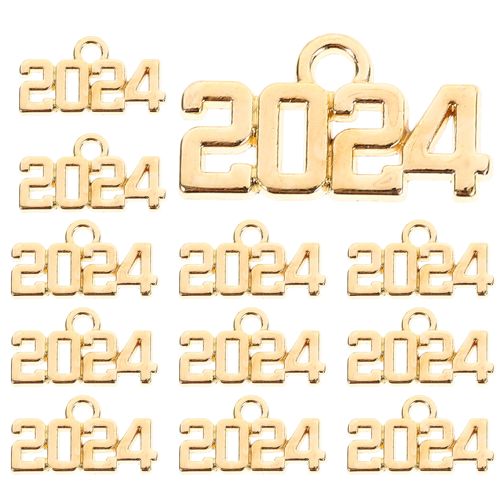 100 Pcs 2024 Number Pendant Golden Zinc Alloy Charms for DIY Jewelry Bracelets Necklaces Keychains Craft Non Fading Elegant
100 Pcs 2024 Number Pendant Golden Zinc Alloy Charms for DIY Jewelry Bracelets Necklaces Keychains Craft Non Fading Elegant