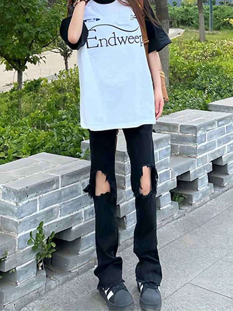 Мужские джинсы American High Street Vibe Bla Hole Knife, узкие прямые брюки с расклешенными штанинами, молодежные джинсовые джинсы Faion
Мужские джинсы American High Street Vibe Bla Hole Knife, узкие прямые брюки с расклешенными штанинами, молодежные джинсовые джинсы Faion