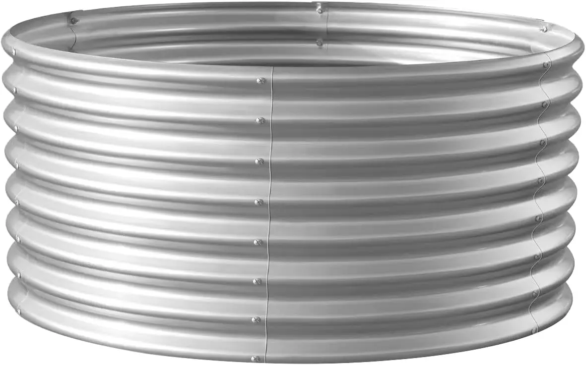4×4×2ft Galvanized Raised Garden Bed Kit, Round Galvanized Planter Raised Garden Boxes Outdoor, Large Metal Raised Gar
4×4×2ft Galvanized Raised Garden Bed Kit, Round Galvanized Planter Raised Garden Boxes Outdoor, Large Metal Raised Gar