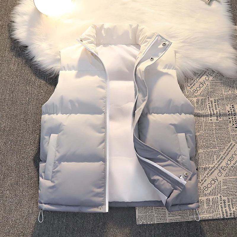 Zipper Cotton Vest High Quality Men Clothing Stand Collar Roupas Masculinas Comfortable Coat Thickened Warm Sleeveless Parkas
Zipper Cotton Vest High Quality Men Clothing Stand Collar Roupas Masculinas Comfortable Coat Thickened Warm Sleeveless Parkas