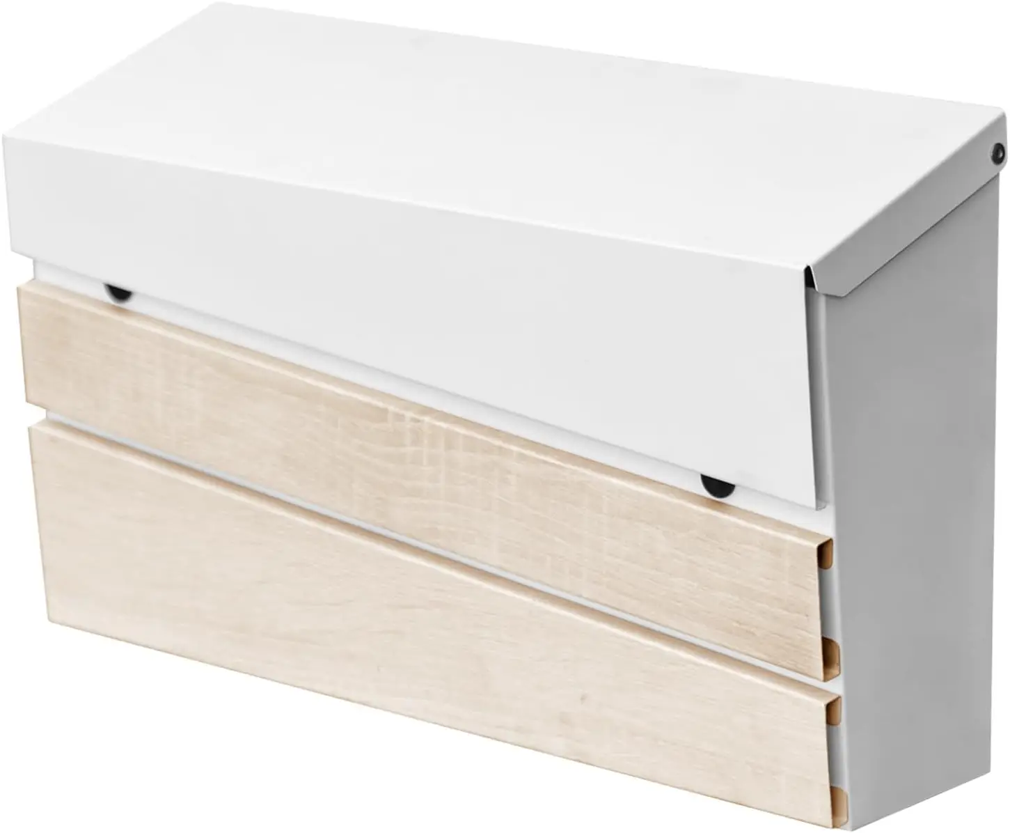 Modern Wall-Mount Mailbox, White Walnut Wood Panel, Rust-Resistant Large Capacity Outdoor Post Box with Lock
Modern Wall-Mount Mailbox, White Walnut Wood Panel, Rust-Resistant Large Capacity Outdoor Post Box with Lock