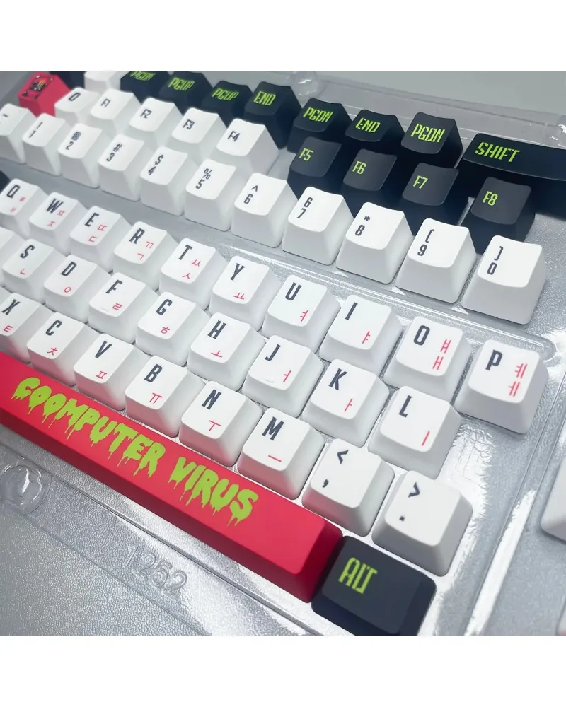 Computer Virus Themed Korean Root Sublimation Keycaps OEM Height PBT For Mechanical Keyboard
Computer Virus Themed Korean Root Sublimation Keycaps OEM Height PBT For Mechanical Keyboard