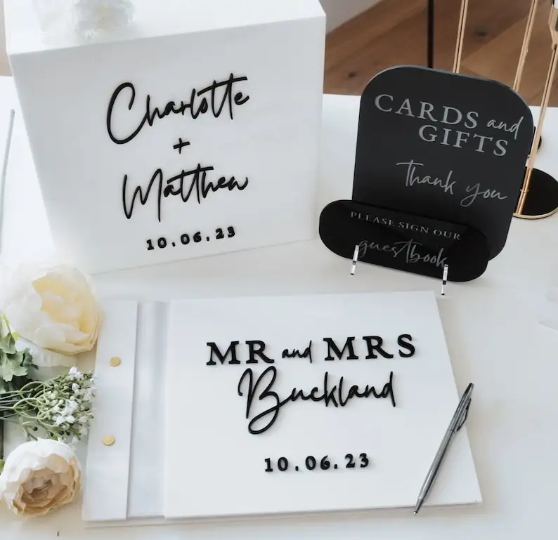 White Card Box for Wedding 3D Personalized CUSTOM Any Color Wedding Guestbook, Customized Cards and Gifts Sign for Wedding Decor
White Card Box for Wedding 3D Personalized CUSTOM Any Color Wedding Guestbook, Customized Cards and Gifts Sign for Wedding Decor