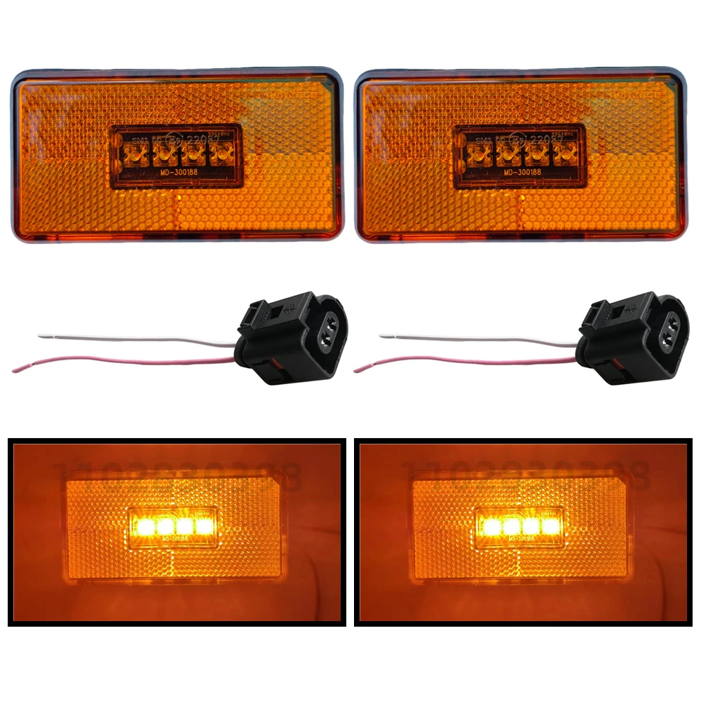 2Pcs 4LEDs Side Marker Lights For Scania 5 6 Series P R Cabs G T S Series Truck Accessory Sidelight With 2Pin Connector 2052119
2Pcs 4LEDs Side Marker Lights For Scania 5 6 Series P R Cabs G T S Series Truck Accessory Sidelight With 2Pin Connector 2052119
