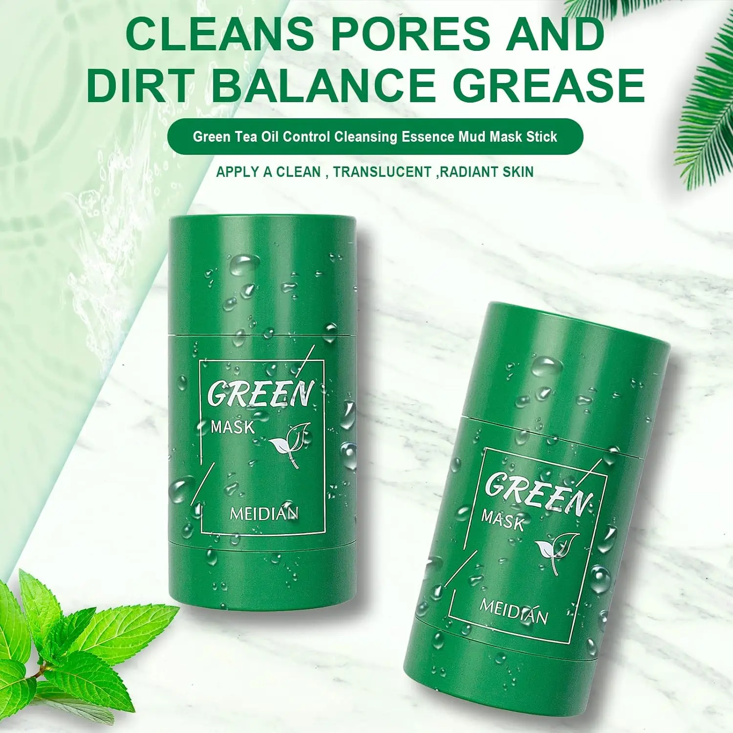 Black Head Removing Green Tea Facial Mask Stick, Natural Green Tea Extract Deep Cleaning Facial Mask Suitable for All Skin Types
Black Head Removing Green Tea Facial Mask Stick, Natural Green Tea Extract Deep Cleaning Facial Mask Suitable for All Skin Types