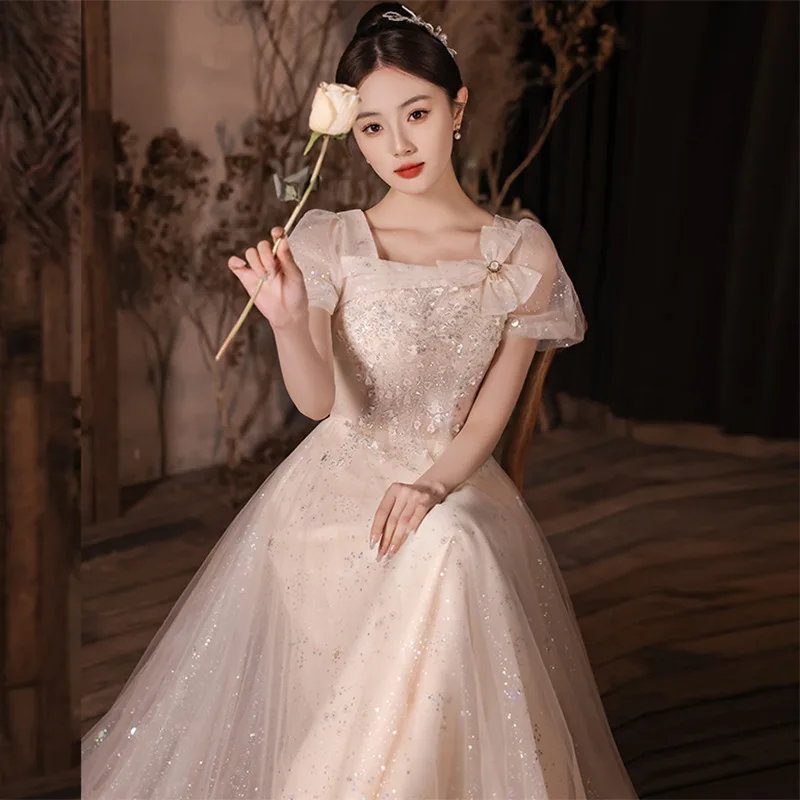 Simple Women's Evening Dress 2023 Elegant Sequin Tulle Floor-Length Birthday Party Gown Classic Applique Graduation Prom Dresses
Simple Women's Evening Dress 2023 Elegant Sequin Tulle Floor-Length Birthday Party Gown Classic Applique Graduation Prom Dresses