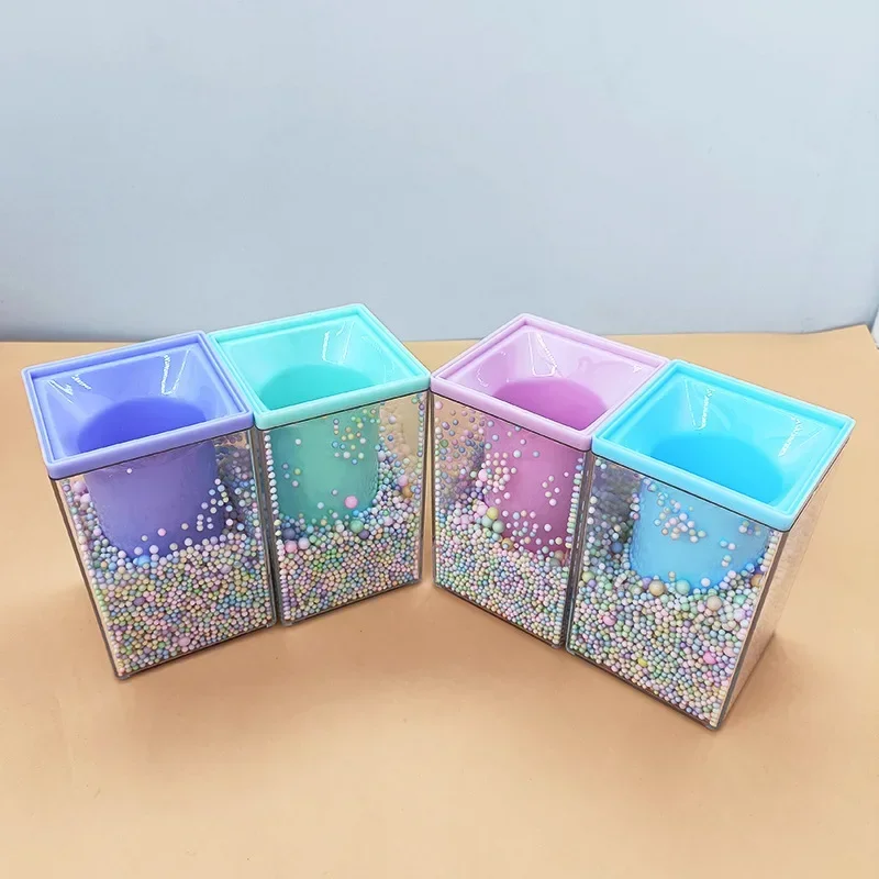 Transparent Double-Layer Pen Holder, Cute Acrylic Pen Holder, Storage Box Ornaments, Color Particle, Desk Storage
Transparent Double-Layer Pen Holder, Cute Acrylic Pen Holder, Storage Box Ornaments, Color Particle, Desk Storage
