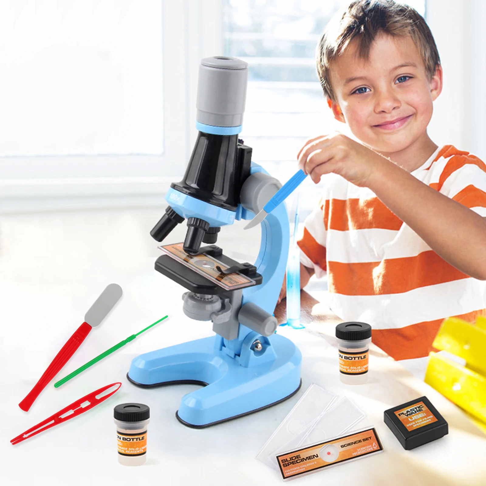 1 Set Kids Microscope Adjustable Biology Magnifier For Students Science Educational Tool Durable Plastic Observing Instrument
1 Set Kids Microscope Adjustable Biology Magnifier For Students Science Educational Tool Durable Plastic Observing Instrument