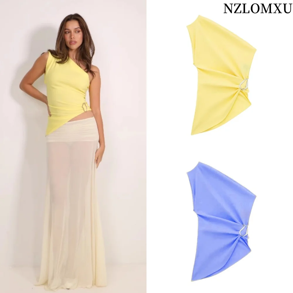 Women Summer Crop Top Ruched Asymmetrical Corset Tops Female Fashion Sexy One Shoulder Sleeveless Shorts Tops
Women Summer Crop Top Ruched Asymmetrical Corset Tops Female Fashion Sexy One Shoulder Sleeveless Shorts Tops