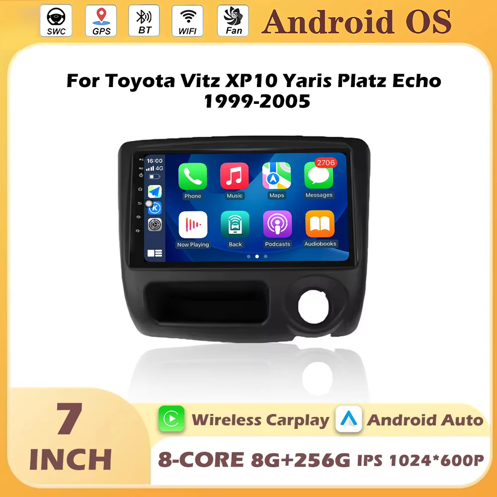 Android Auto Car Multimedia Player For Toyota Vitz XP10 Yaris Platz Echo 1999-2005 Touch Screen Wireless Carplay DSP Stereo WIFI
Android Auto Car Multimedia Player For Toyota Vitz XP10 Yaris Platz Echo 1999-2005 Touch Screen Wireless Carplay DSP Stereo WIFI