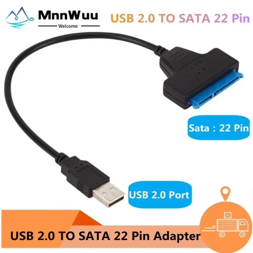 MnnWuu USB SATA Adapter Cable Sata To USB 2.0 Adapter Cable Support 2.5Inch External SSD HDD Hard Drive 22 Pin USB 2.0 TO SATA
MnnWuu USB SATA Adapter Cable Sata To USB 2.0 Adapter Cable Support 2.5Inch External SSD HDD Hard Drive 22 Pin USB 2.0 TO SATA