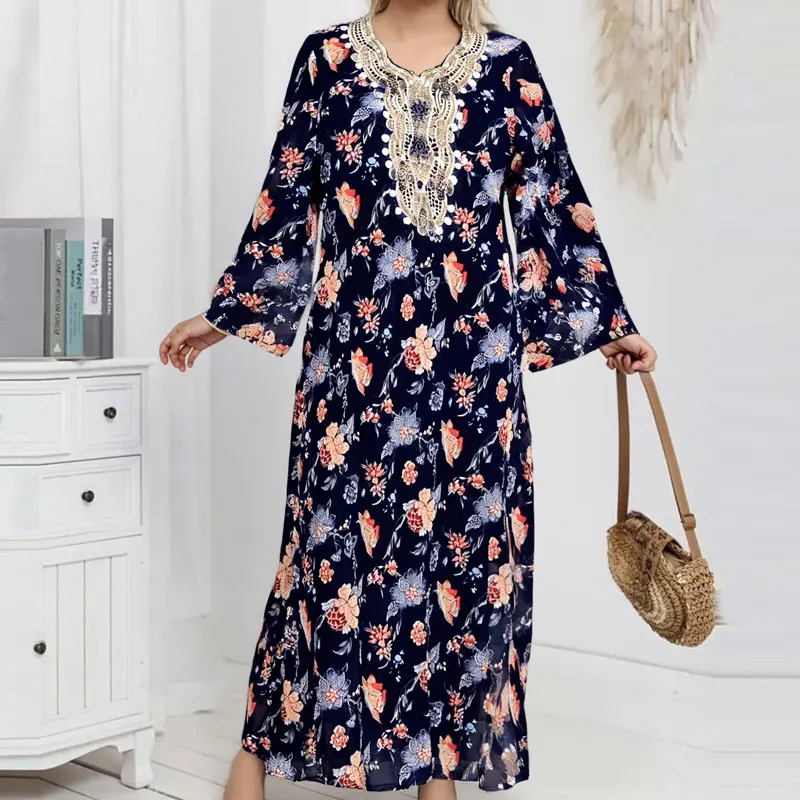 Women Floral Printed Muslim Dress Vintage Long Sleeve Abaya Hijab Sundress Robe Femme Eid Mubarek Dubai Turkey Vestido
Women Floral Printed Muslim Dress Vintage Long Sleeve Abaya Hijab Sundress Robe Femme Eid Mubarek Dubai Turkey Vestido