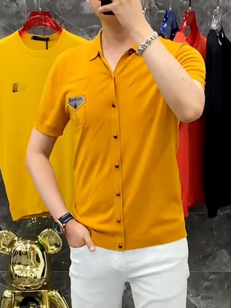 Slim Fit ort Sve T-irt for Men Casual Faionable Summer New Sle European Sle Turn-down Collar Comfortable Antibac...
Slim Fit ort Sve T-irt for Men Casual Faionable Summer New Sle European Sle Turn-down Collar Comfortable Antibac...