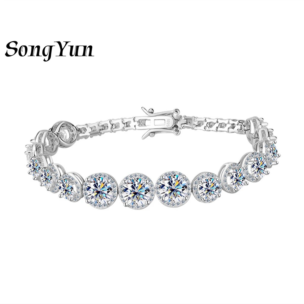 SONGYUN Luxury Jewelry 925 Sterling Silver Bracelet Moissanite Diamond Charm Promise Women Rhodium Plated SYT Patent Bangle
SONGYUN Luxury Jewelry 925 Sterling Silver Bracelet Moissanite Diamond Charm Promise Women Rhodium Plated SYT Patent Bangle