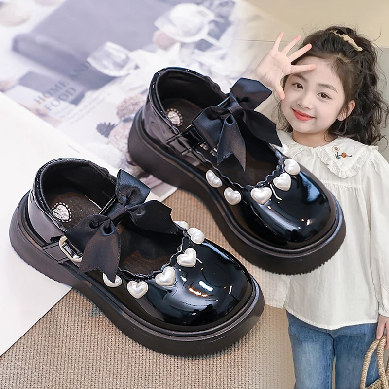 Children's Loafers 3-18 Years Old Beige Bow Soft Girls Performance Shoes Four Seasons Models Black Non-slip Kids Mary Jane Shoes
Children's Loafers 3-18 Years Old Beige Bow Soft Girls Performance Shoes Four Seasons Models Black Non-slip Kids Mary Jane Shoes