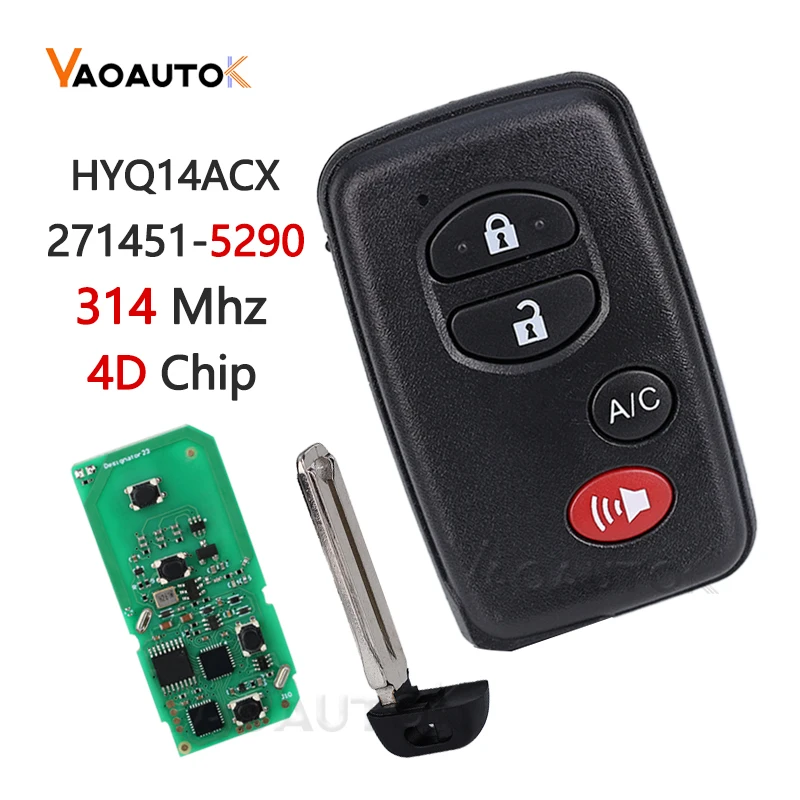 Car Key Fob Replacement for Toyota Prius / Plug-In 2010 2011 2012 2013 2014 2015 FCC ID: HYQ14ACX Board 271451-5290 Car Remote
Car Key Fob Replacement for Toyota Prius / Plug-In 2010 2011 2012 2013 2014 2015 FCC ID: HYQ14ACX Board 271451-5290 Car Remote