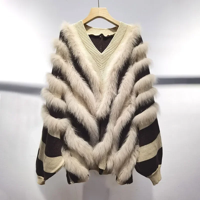 Women's Striped Knitted Sweater 2024 New Arrivals Lady Winter Cardigan V Neck Oversized Coat
Women's Striped Knitted Sweater 2024 New Arrivals Lady Winter Cardigan V Neck Oversized Coat