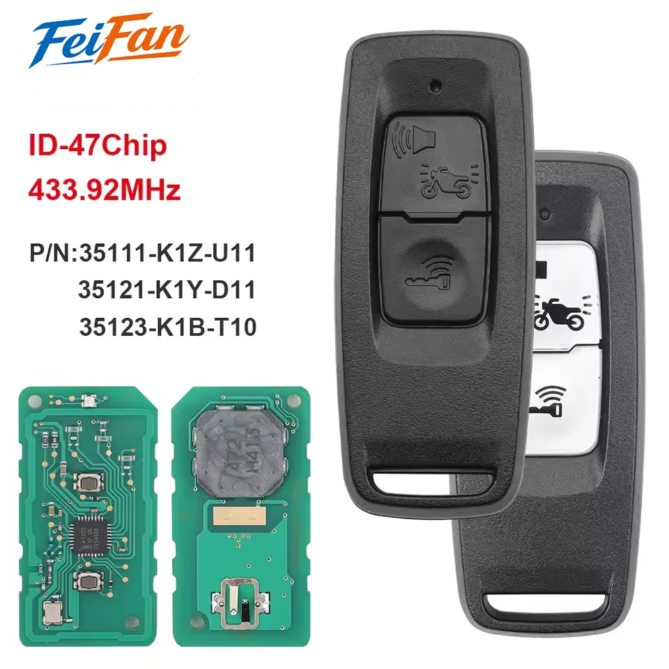 FeiFan For Honda K1Z K1B K2S K2V K2C Motorcycle Remote Key 433.92MHz 47 Chip TXM004 35111-K1Z-U11 35121-K1Y-D11 35123-K1B-T10
FeiFan For Honda K1Z K1B K2S K2V K2C Motorcycle Remote Key 433.92MHz 47 Chip TXM004 35111-K1Z-U11 35121-K1Y-D11 35123-K1B-T10