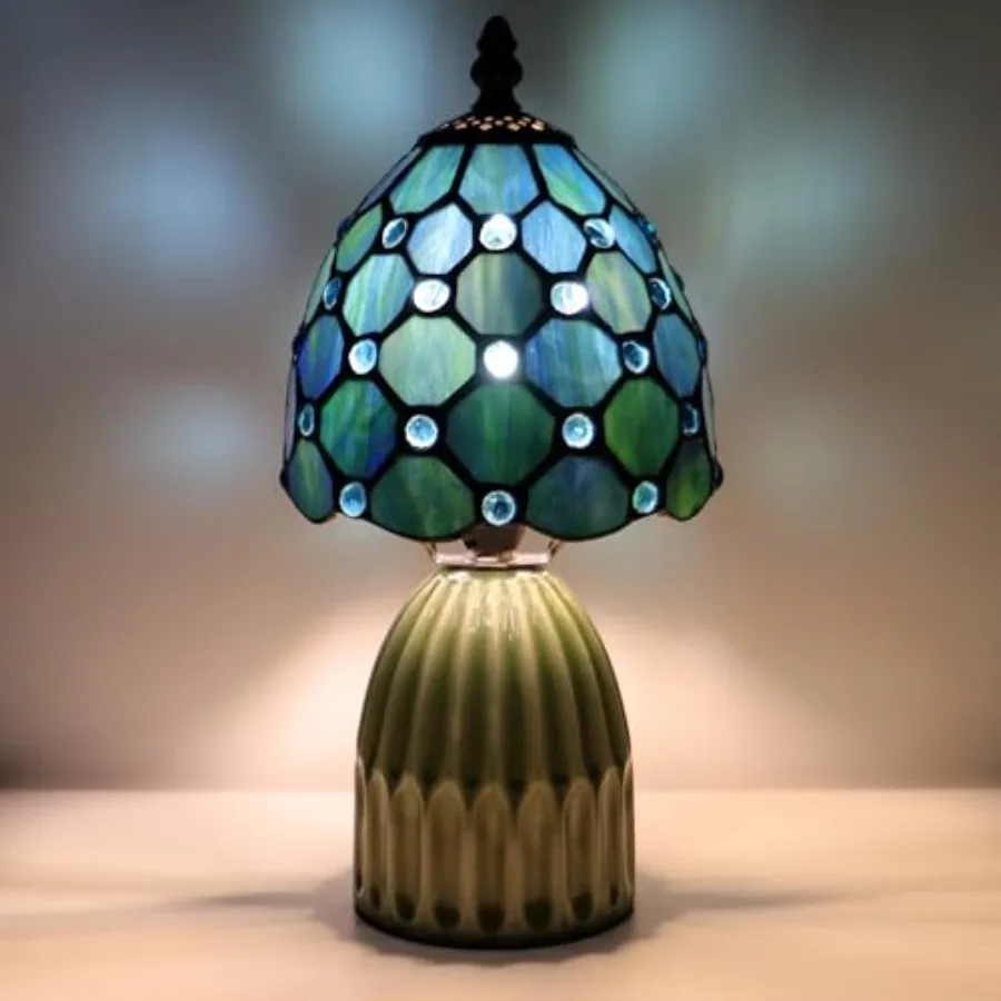 Tiffany Lamp Stained Glass Mushroom Table Lamps 6X6X12.5 Inch Style Small Night Light Ceramic Base Mini Accent Desk Light Suita
Tiffany Lamp Stained Glass Mushroom Table Lamps 6X6X12.5 Inch Style Small Night Light Ceramic Base Mini Accent Desk Light Suita