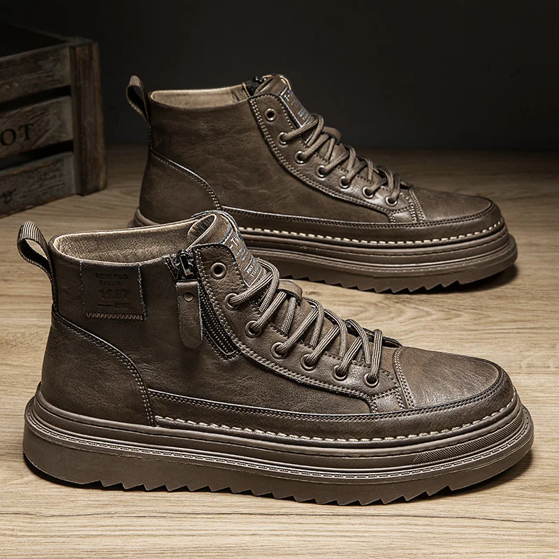 Men's High Top Comfortable Work Shoes Non Slip Sneakers for Outdoor Trailing Trekking Walking
Men's High Top Comfortable Work Shoes Non Slip Sneakers for Outdoor Trailing Trekking Walking