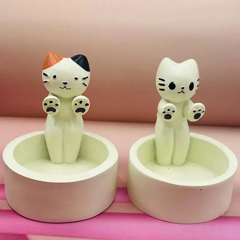 Ceramic candle holders Cat-shaped ceramic ornaments suitable for home desktop holiday decoration
Ceramic candle holders Cat-shaped ceramic ornaments suitable for home desktop holiday decoration
