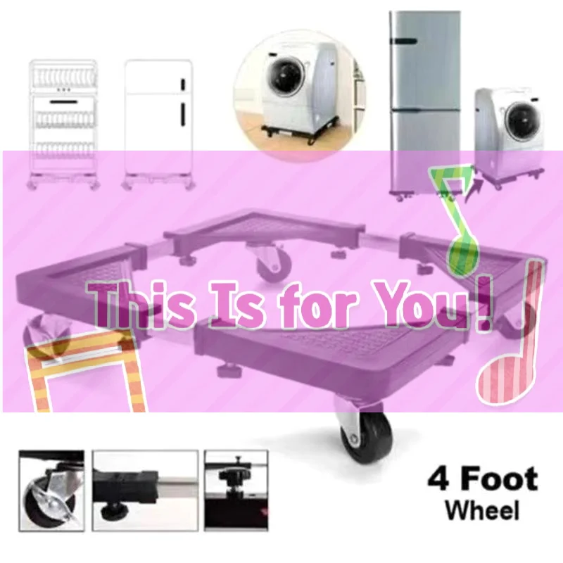 【HMA】Stainless Steel Appliance Dolly Cart With 4 Locking Wheels - Adjustable Mobile Roller Base For Refrigerator/Washing Machine
【HMA】Stainless Steel Appliance Dolly Cart With 4 Locking Wheels - Adjustable Mobile Roller Base For Refrigerator/Washing Machine