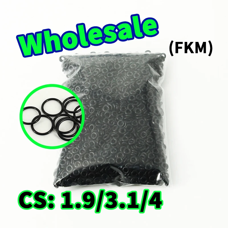 FKM O-ring CS1.9/3.1/4mm thickness wholesale Sealing element Black fluororubber gasket seal ring rubber elastic Free Shipping
FKM O-ring CS1.9/3.1/4mm thickness wholesale Sealing element Black fluororubber gasket seal ring rubber elastic Free Shipping