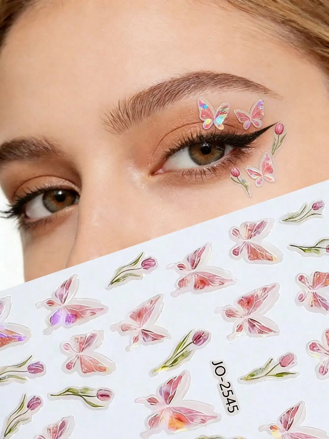 1pc Iridescent Butterfly & Tulip Face Sticker, Transparent Gradient Atmosphere, Waterproof Easy To Apply, Spring Picnic & Music Festival Makeup Essential, Delicate & Lively, Create Soft Goddess Y2K, KPOP Glowing Face, Carnival
1pc Iridescent Butterfly & Tulip Face Sticker, Transparent Gradient Atmosphere, Waterproof Easy To Apply, Spring Picnic & Music Festival Makeup Essential, Delicate & Lively, Create Soft Goddess Y2K, KPOP Glowing Face, Carnival
